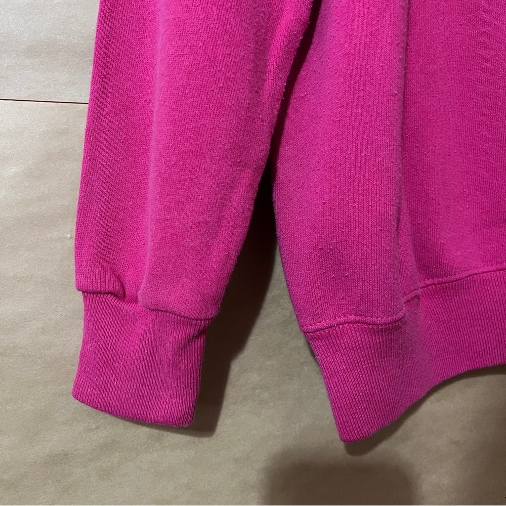 Re/Done NWT Upcycled Sweatshirt Smile Graphic Pink Crewneck Pullover Size XS/S - Picture 8 of 11